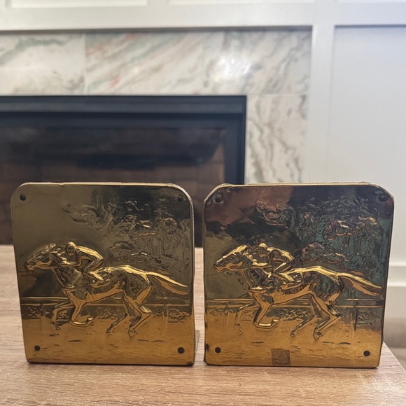 Other - Vintage Horse and Jockey Bookends